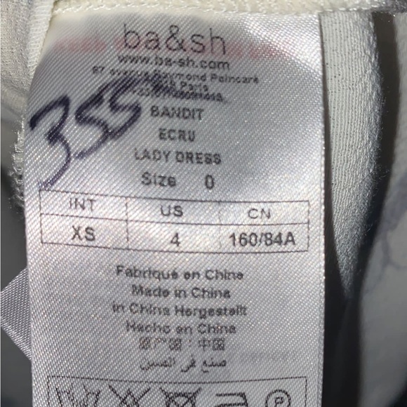 BA&SH
Butterfly-print Crewneck 3/4-sleeves Dress In White - Picture 10 of 12